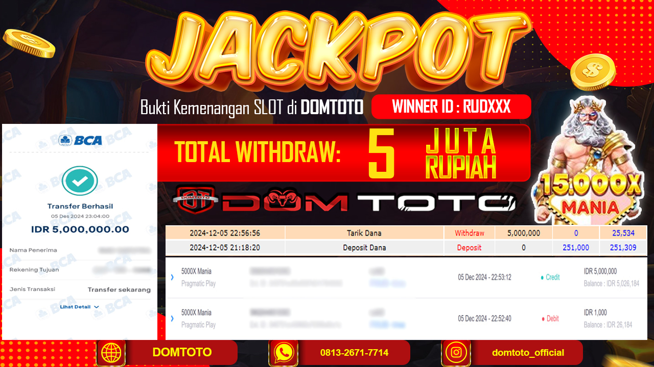 JACKPOT SLOT 50000X MANIA 05 DESEMBER 2024